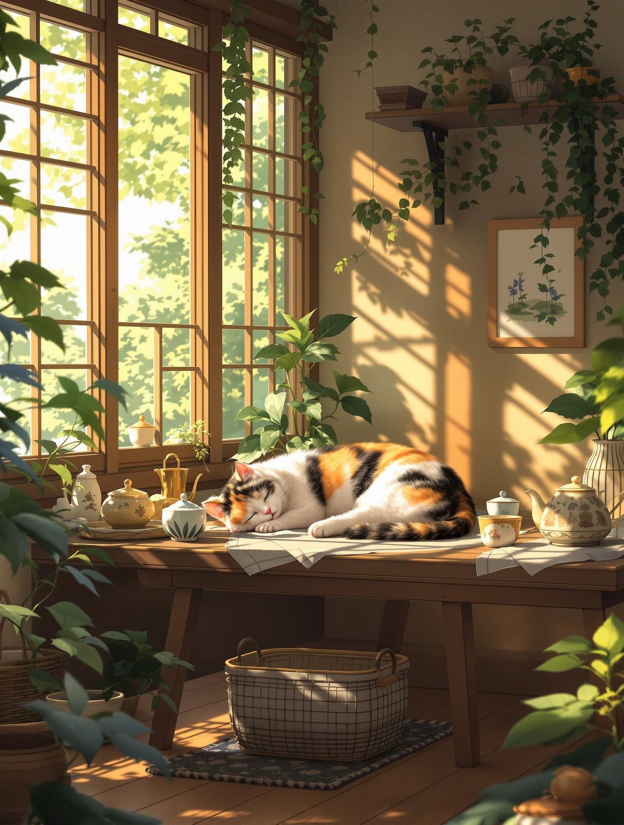 红果短剧网页版 猫与茶屋 - 慢生活物语，温情日常治愈短剧